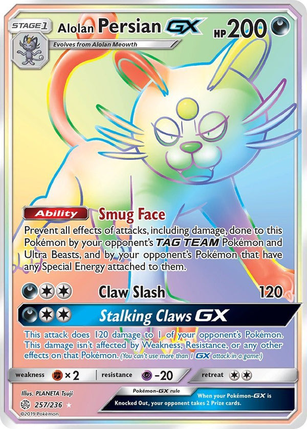 Alolan Persian GX (Secret) [SM12 - 257/236] - Cartes Sportives Rive Sud