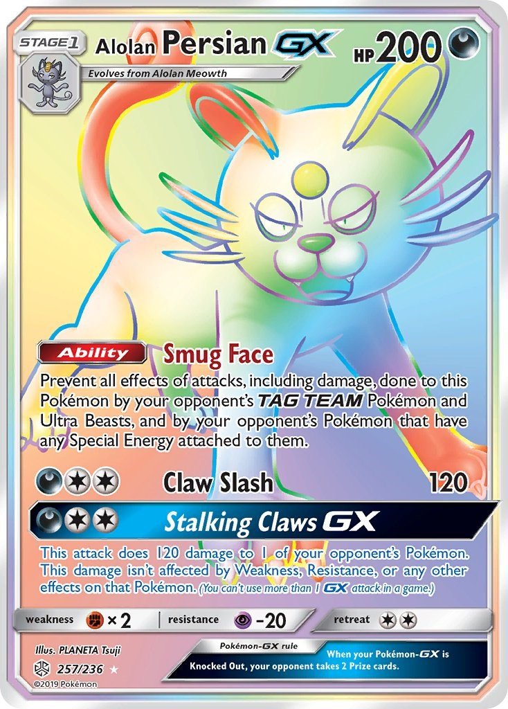 Alolan Persian GX (Secret) [SM12 - 257/236] - Cartes Sportives Rive Sud