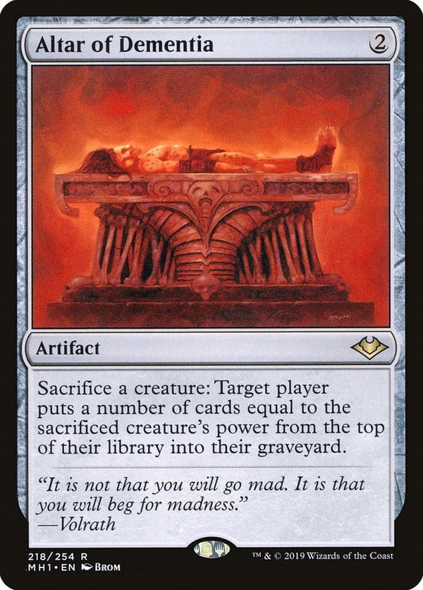 Altar of Dementia [MH1 - 218] - Cartes Sportives Rive Sud