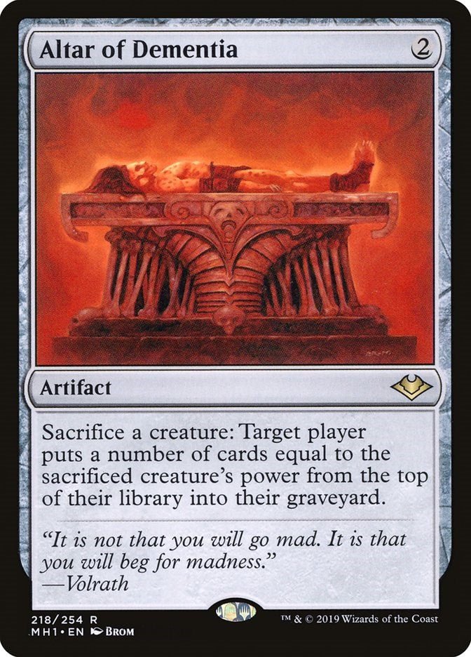 Altar of Dementia [MH1 - 218] - Cartes Sportives Rive Sud
