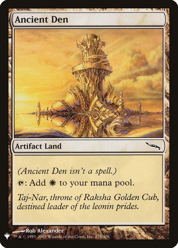 Ancient Den [LIST - 278/306] - Cartes Sportives Rive Sud