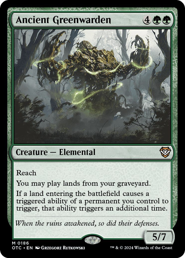 Ancient Greenwarden [OTC - 186] - Cartes Sportives Rive Sud