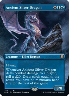 Ancient Silver Dragon (Borderless) [CLB - 366] - Cartes Sportives Rive Sud