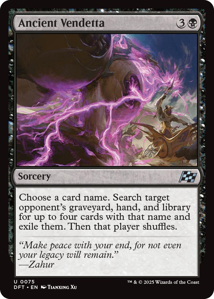 Ancient Vendetta [DFT - 75] - Cartes Sportives Rive Sud