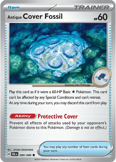 Antique Cover Fossil [BLK - 080/086] - Cartes Sportives Rive Sud