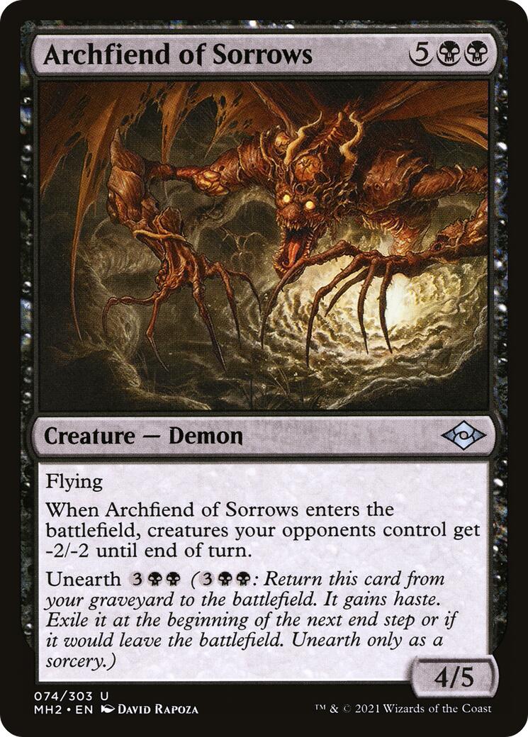 Archfiend of Sorrows [MH2 - 74] - Cartes Sportives Rive Sud