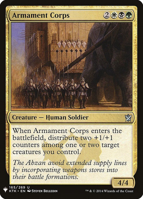 Armament Corps [LIST - 165] - Cartes Sportives Rive Sud