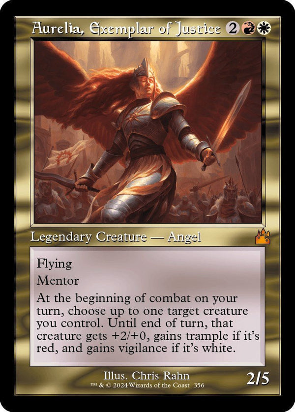 Aurelia, Exemplar of Justice (Retro Frame) [RVR - 356] - Cartes Sportives Rive Sud