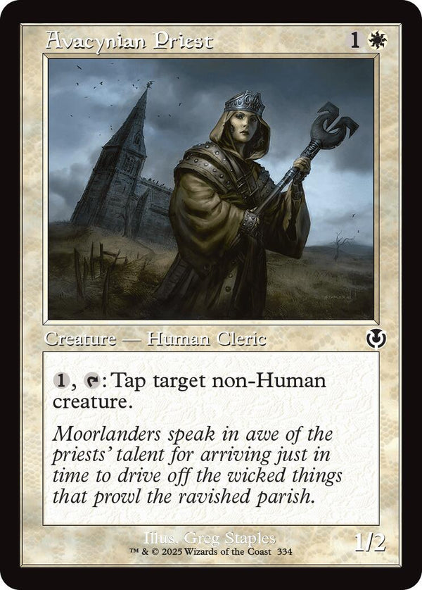 Avacynian Priest (Retro Frame) [INR - 334] - Cartes Sportives Rive Sud