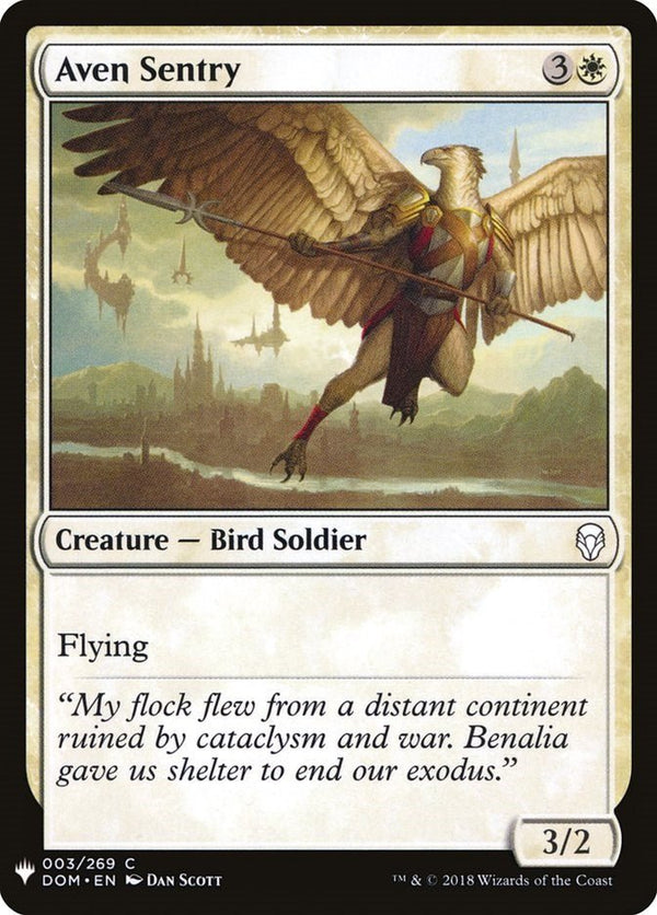 Aven Sentry [LIST - 3] - Cartes Sportives Rive Sud
