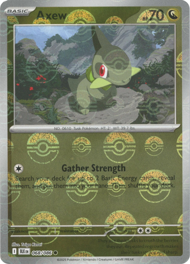 Axew (Poke Ball Pattern) [BLK - 068/086] - Cartes Sportives Rive Sud