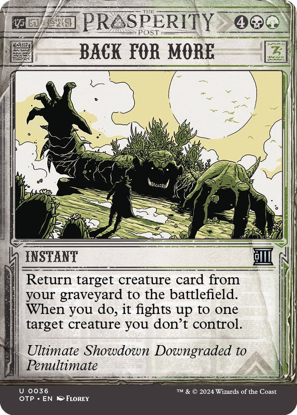 Back for More [OTP - 36] - Cartes Sportives Rive Sud