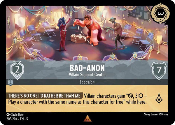 Bad - Anon - Villain Support Center [5 - 203/204] - Cartes Sportives Rive Sud