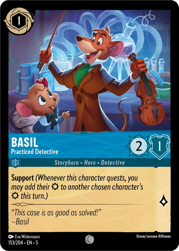 Basil - Practiced Detective [5 - 153/204] - Cartes Sportives Rive Sud