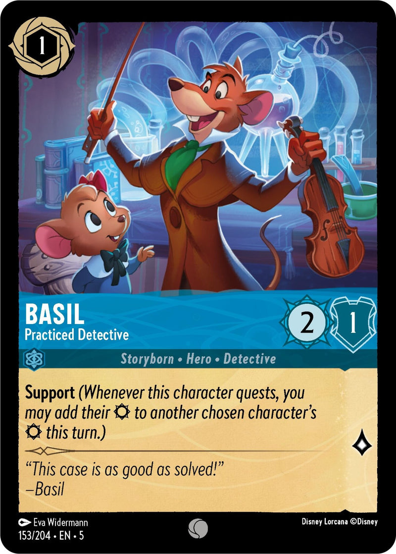 Basil - Practiced Detective [5 - 153/204] - Cartes Sportives Rive Sud