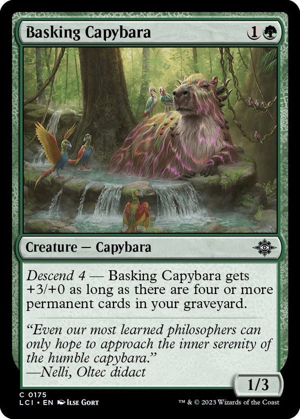 Basking Capybara [LCI - 175] - Cartes Sportives Rive Sud