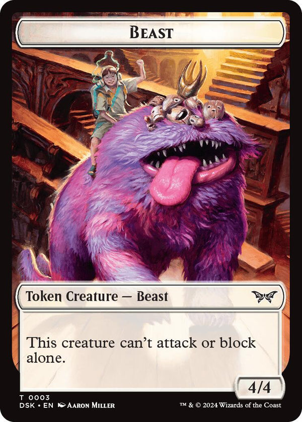 Beast // Manifest Double - Sided Token [DSK - 3 // 18] - Cartes Sportives Rive Sud