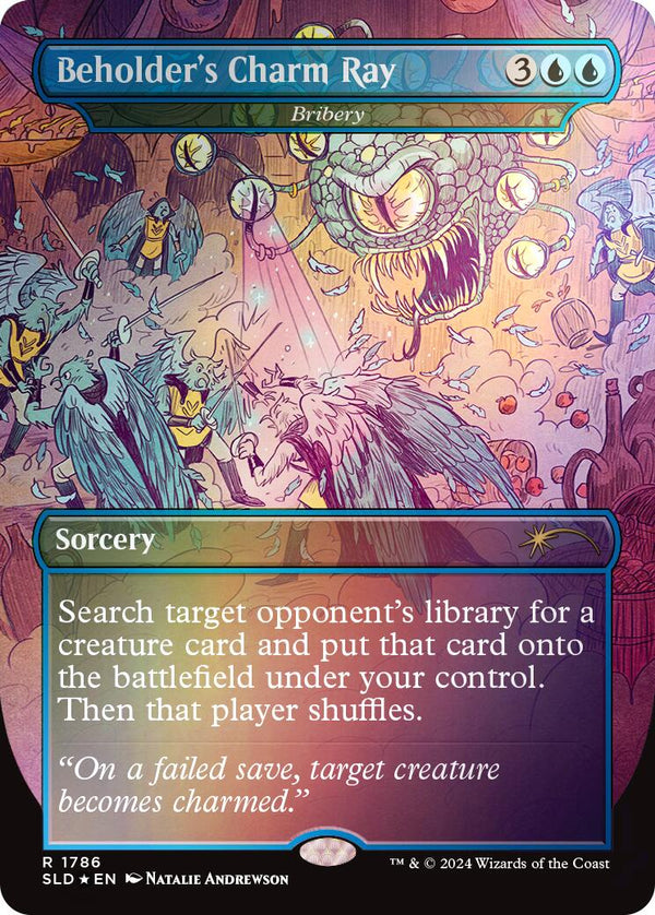 Beholder's Charm Ray - Bribery (Rainbow Foil) [SLD - 1786] - Cartes Sportives Rive Sud