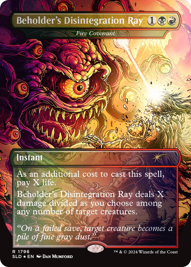 Beholder's Disintegration Ray - Fire Covenant (Rainbow Foil) [SLD - 1796] - Cartes Sportives Rive Sud