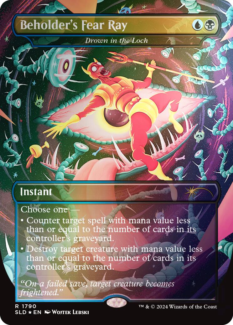 Beholder's Fear Ray - Drown in the Loch (Rainbow Foil) [SLD - 1790] - Cartes Sportives Rive Sud