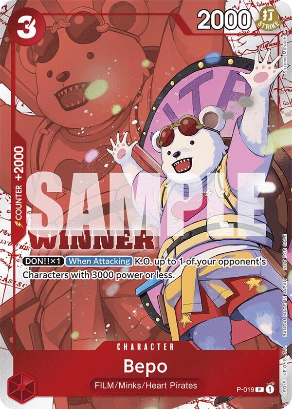 Bepo (Winner Pack Vol. 7) [OP - PR - P - 019] - Cartes Sportives Rive Sud
