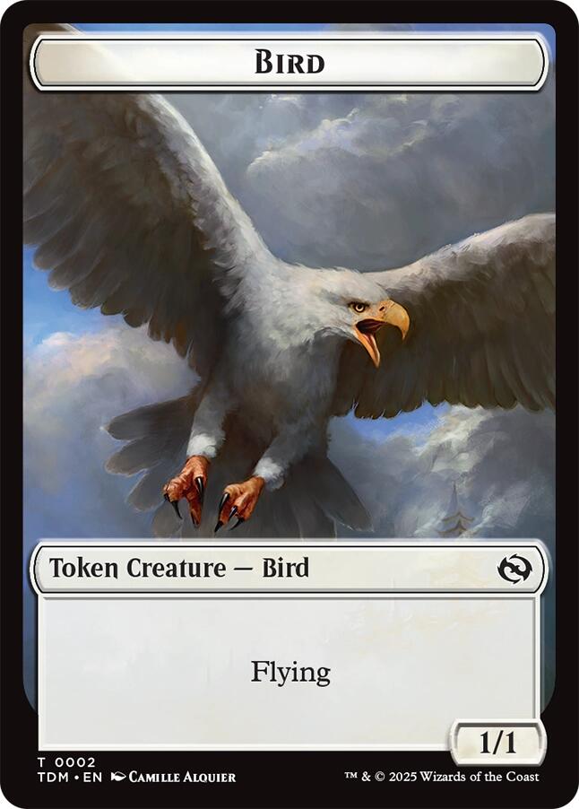 Bird // Monk Double - Sided Token [TDM - 2 // 3] - Cartes Sportives Rive Sud