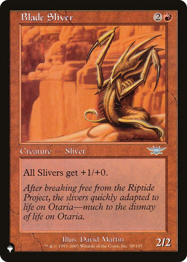 Blade Sliver [LIST - 88/145] - Cartes Sportives Rive Sud