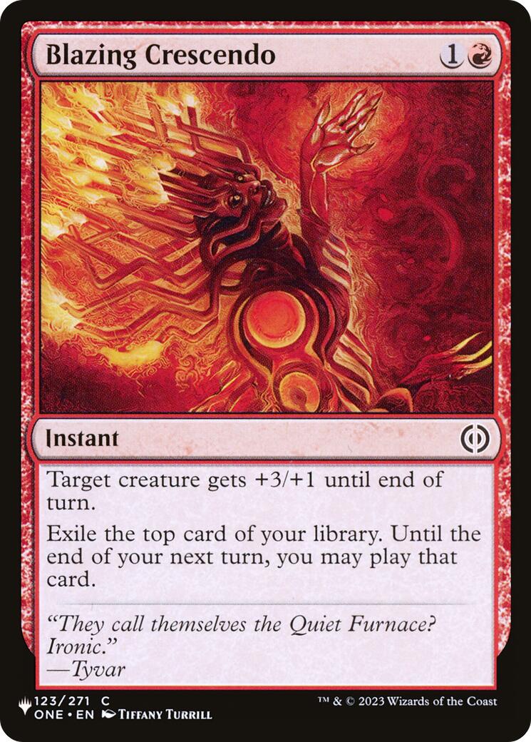 Blazing Crescendo [LIST - 123/271] - Cartes Sportives Rive Sud