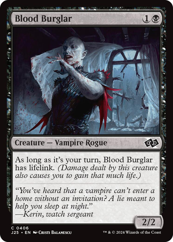 Blood Burglar [J25 - 406] - Cartes Sportives Rive Sud