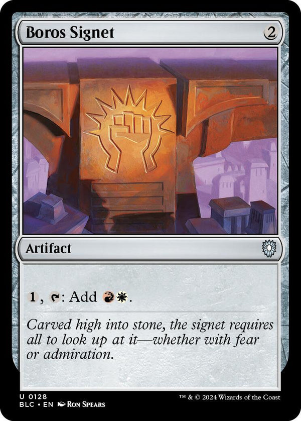 Boros Signet [BLC - 128] - Cartes Sportives Rive Sud