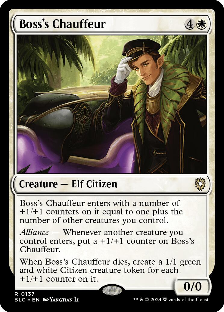 Boss's Chauffeur [BLC - 137] - Cartes Sportives Rive Sud