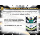 Bowman Inception Baseball 2023 - Cartes Sportives Rive Sud