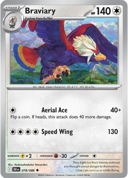 Braviary [BLK - 078/086] - Cartes Sportives Rive Sud