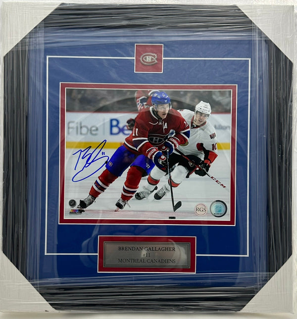 Brendan Gallagher Frame Autographed Authenticated 16X17 - Cartes Sportives Rive Sud