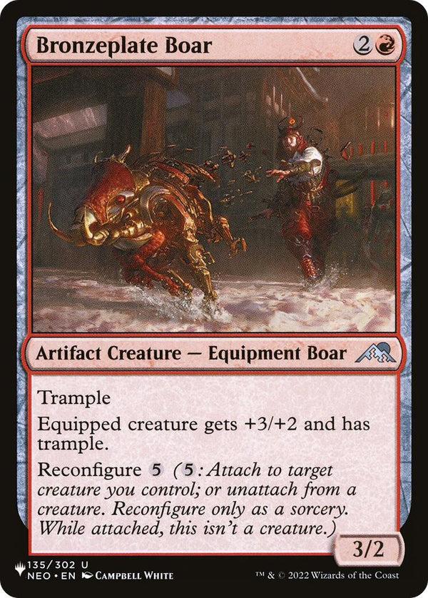 Bronzeplate Boar [LIST - 135/302] - Cartes Sportives Rive Sud