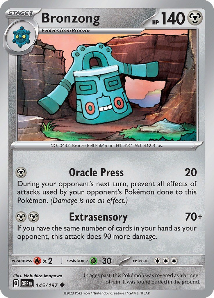 Bronzong [OBF - 145/197] - Cartes Sportives Rive Sud