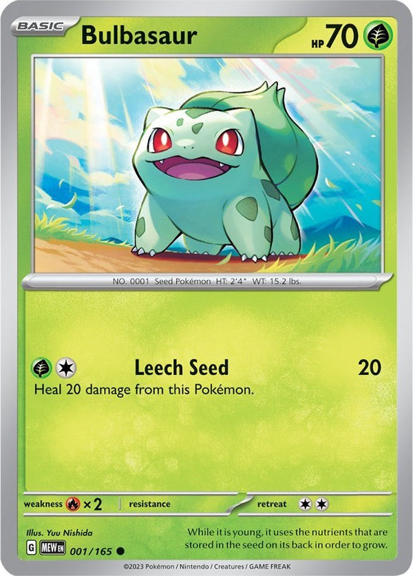 Bulbasaur - 001/165 [MEW - 001/165] - Cartes Sportives Rive Sud