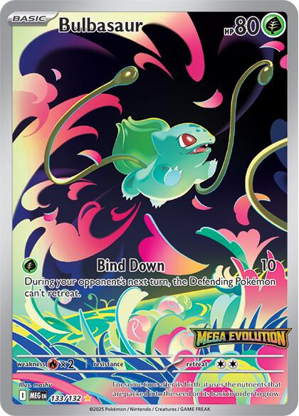 Bulbasaur - 133/132 (Mega Evolution Stamped) [MCAP - 133/132] - Cartes Sportives Rive Sud