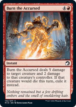 Burn the Accursed [MID - 132] - Cartes Sportives Rive Sud
