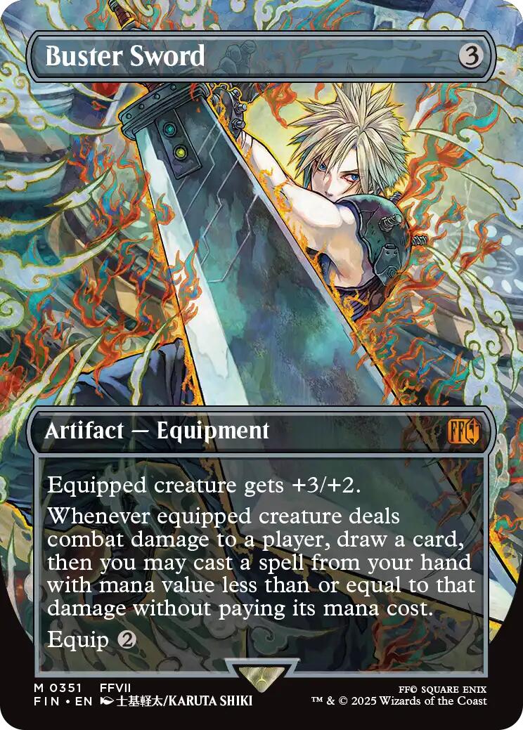 Buster Sword (Borderless) [FIN - 351] - Cartes Sportives Rive Sud