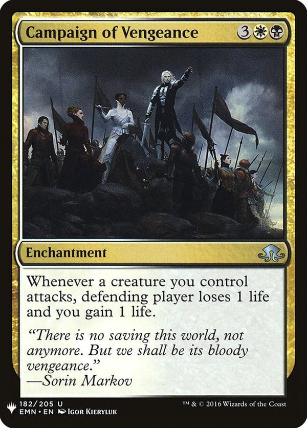 Campaign of Vengeance [LIST - 182] - Cartes Sportives Rive Sud