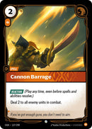 Cannon Barrage [OGN - 127/298] - Cartes Sportives Rive Sud