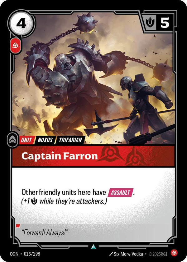 Captain Farron [OGN - 015/298] - Cartes Sportives Rive Sud