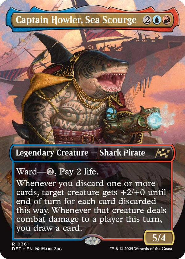 Captain Howler, Sea Scourge (Borderless) [DFT - 361] - Cartes Sportives Rive Sud