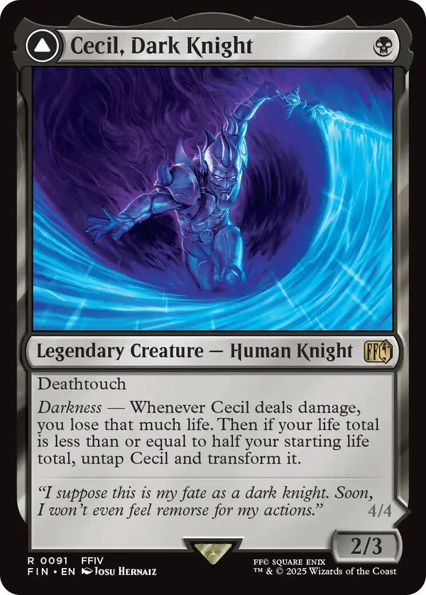 Cecil, Dark Knight [FIN - 91] - Cartes Sportives Rive Sud