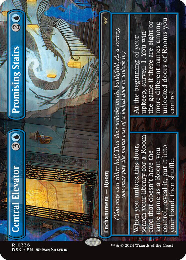 Central Elevator // Promising Stairs (Borderless) [DSK - 336] - Cartes Sportives Rive Sud