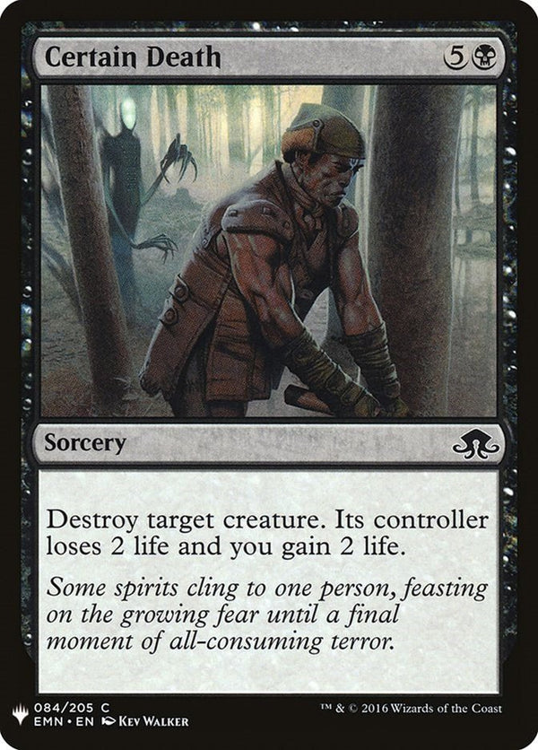 Certain Death [LIST - 84] - Cartes Sportives Rive Sud