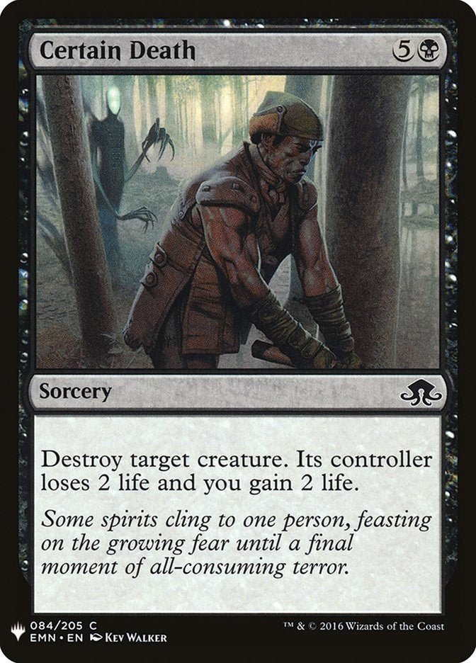 Certain Death [LIST - 84] - Cartes Sportives Rive Sud