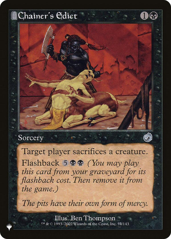Chainer's Edict [LIST - 57/143] - Cartes Sportives Rive Sud