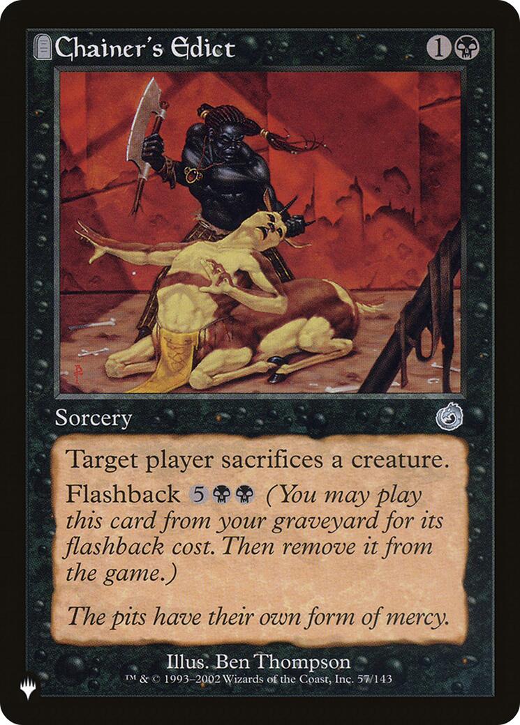 Chainer's Edict [LIST - 57/143] - Cartes Sportives Rive Sud